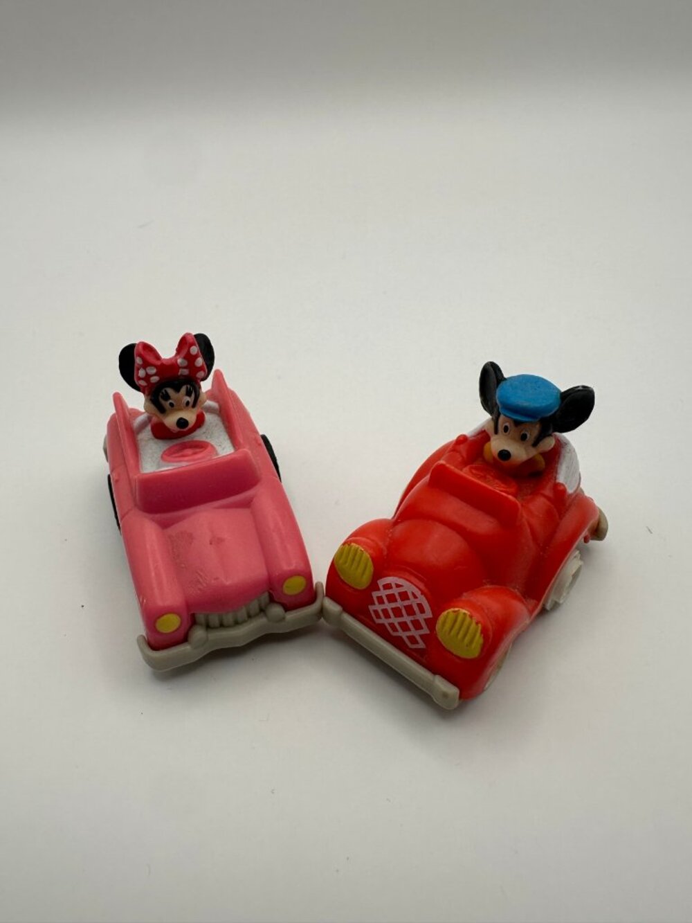 Vintage 1988 Disney Minnie Mickey Mouse Pull Back Cars McDonalds Happy Meal Toys